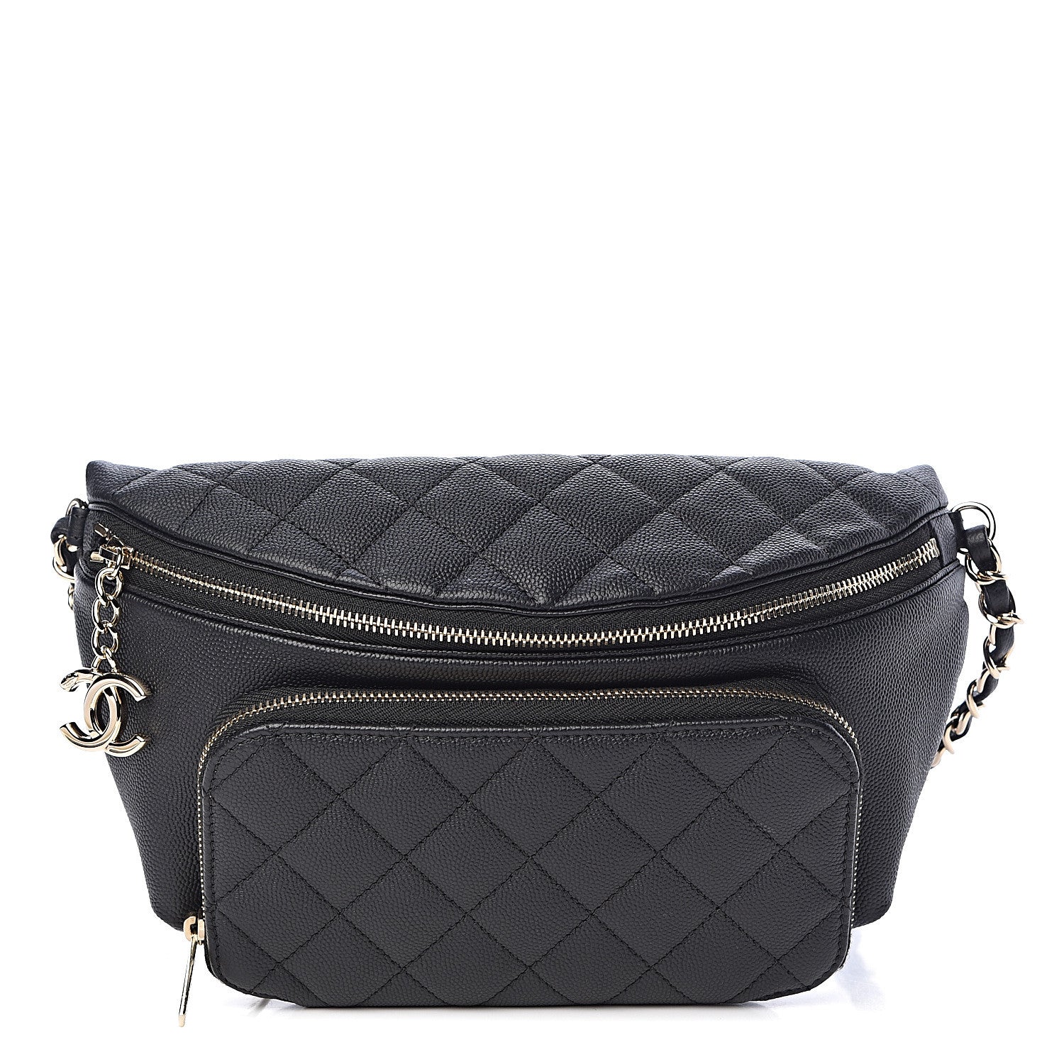 Chanel Caviar Quilted Business Affinity Waist Belt Bag Black 1 of 10