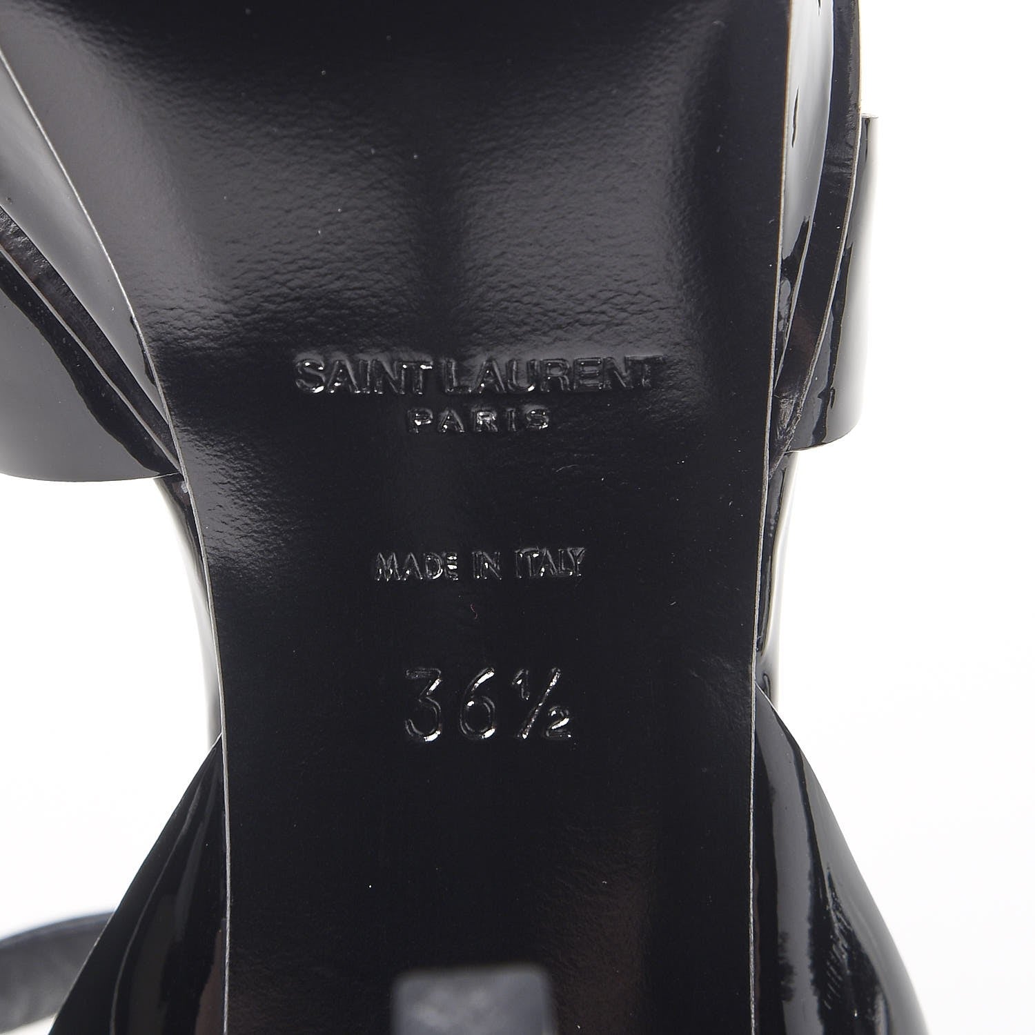 Saint Laurent Patent Tribute 105 Platform Sandals 36.5 Black 6 of 9