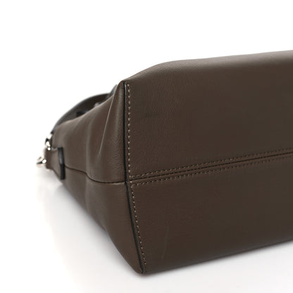 Fendi Vitello Dolce Bi-Color FF 1974 Embossed Medium By The Way Boston Bag Maya Black 10 of 11