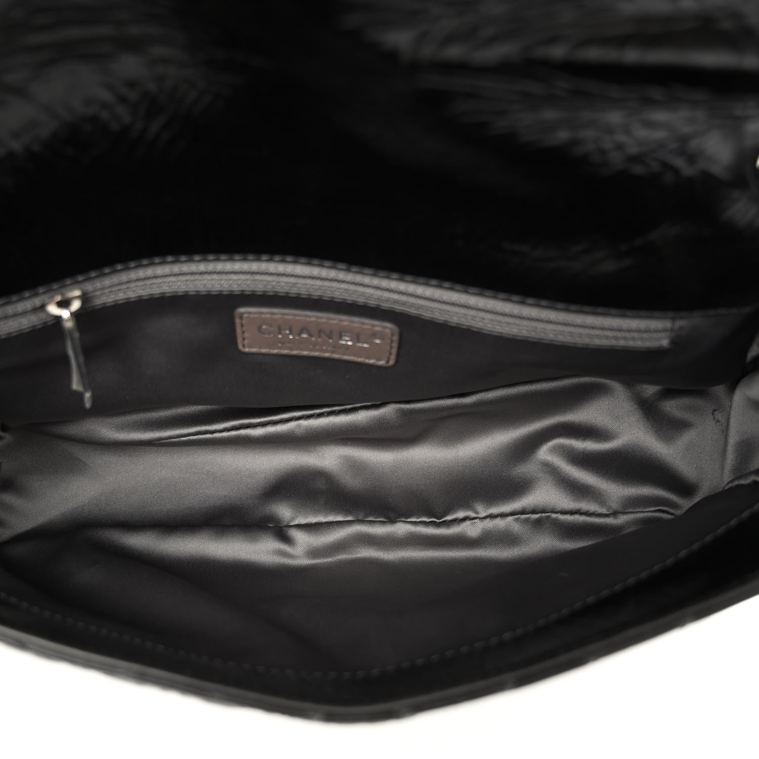 Chanel Glazed Calfskin Quilted CC Single Flap Black 5 of 10