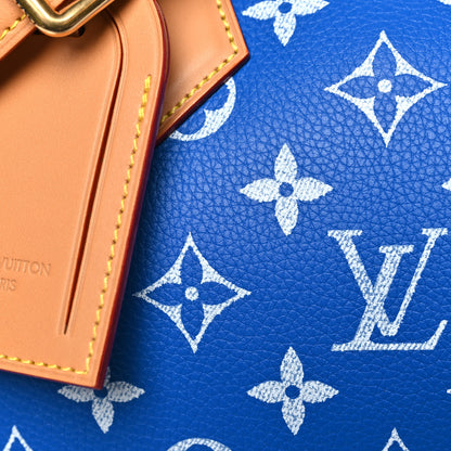 Louis Vuitton Calfskin Monogram Speedy P9 Bandouliere 30 Blue 7 of 9