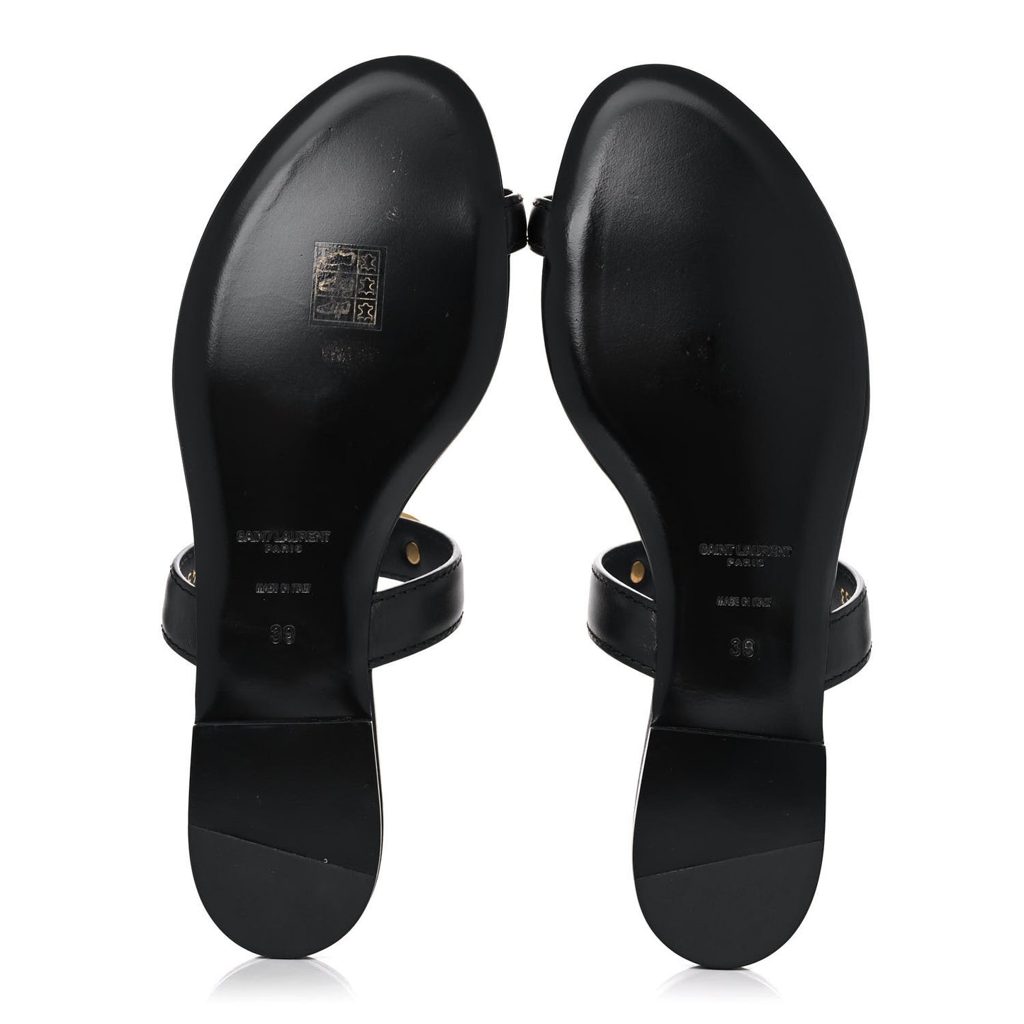 Calfskin Chain Jota Maillon Sandals 39 Black