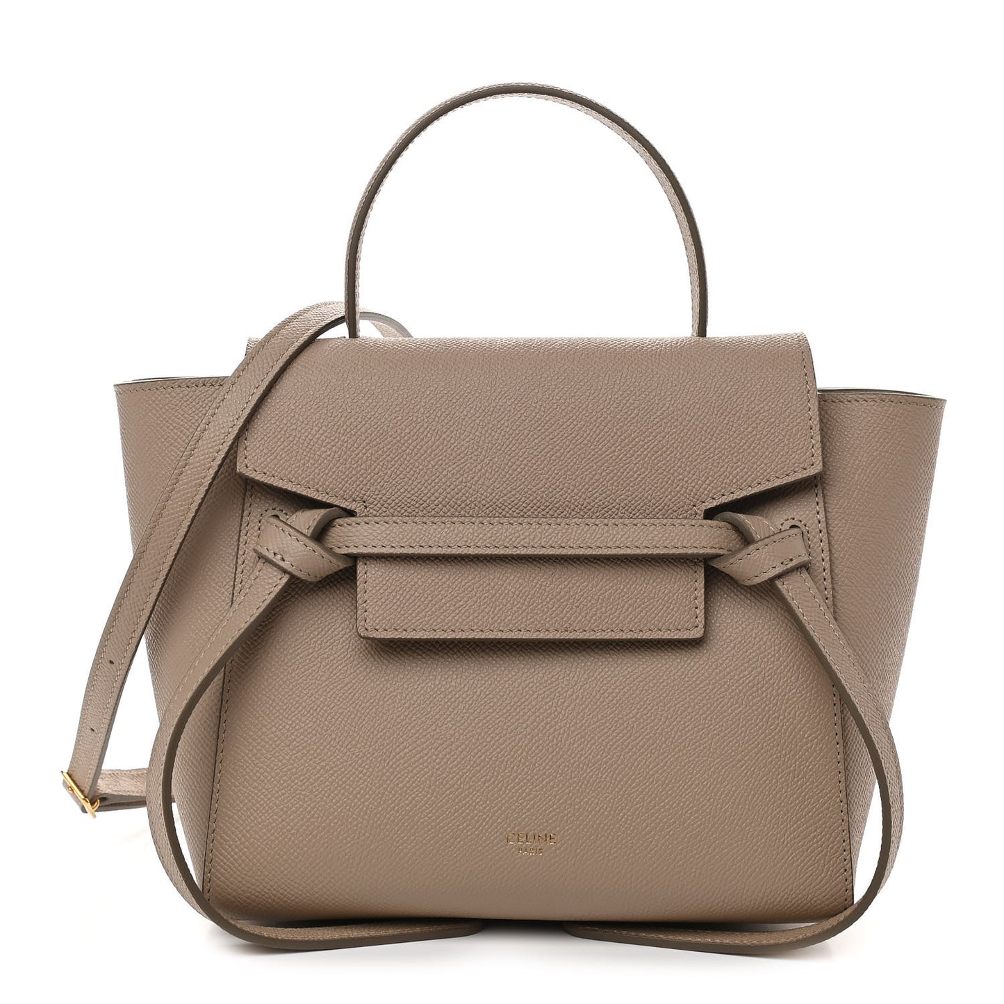 Grained Calfskin Nano Belt Bag Light Taupe