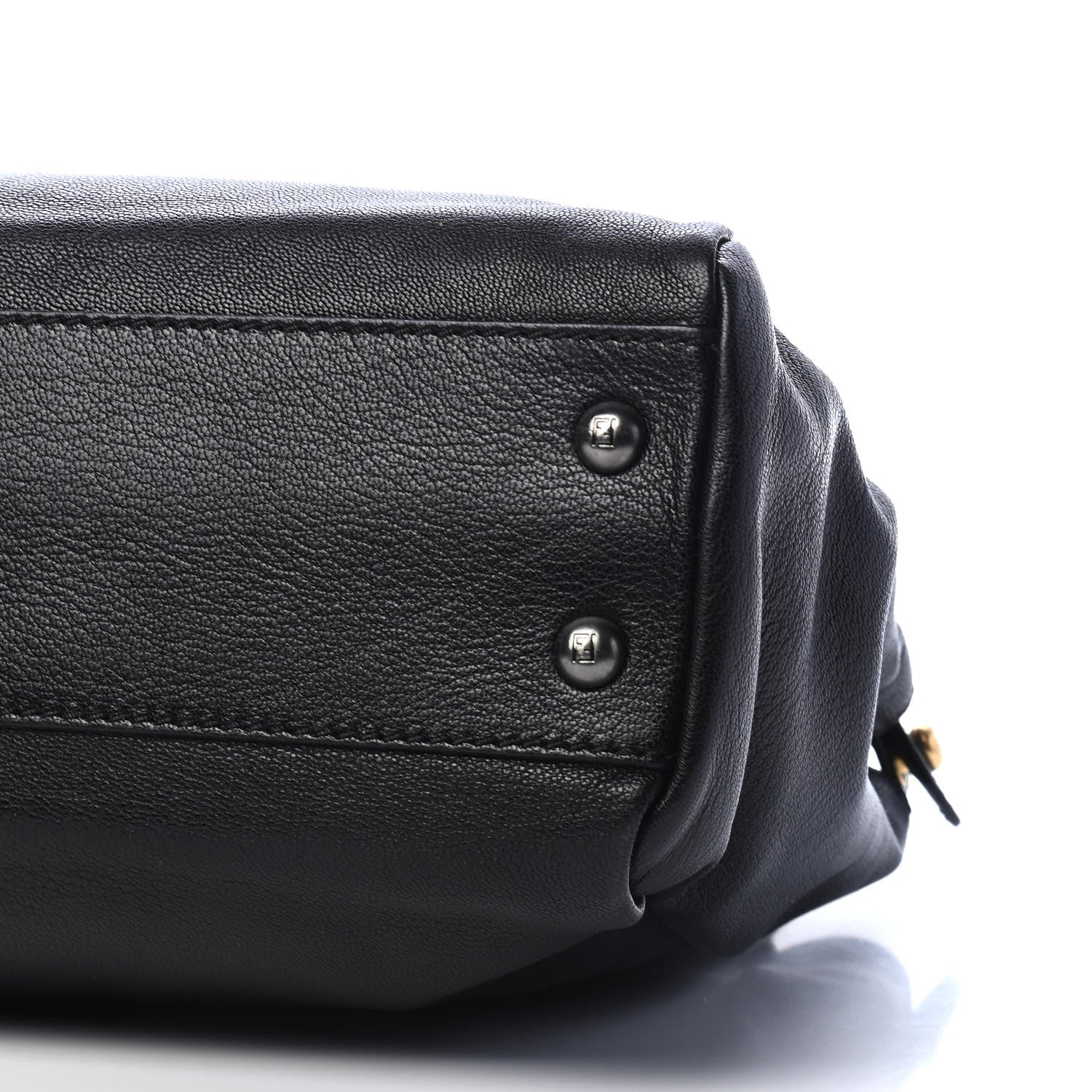 Fendi Goatskin Medium Peekaboo Iconic Satchel Black 9 of 9