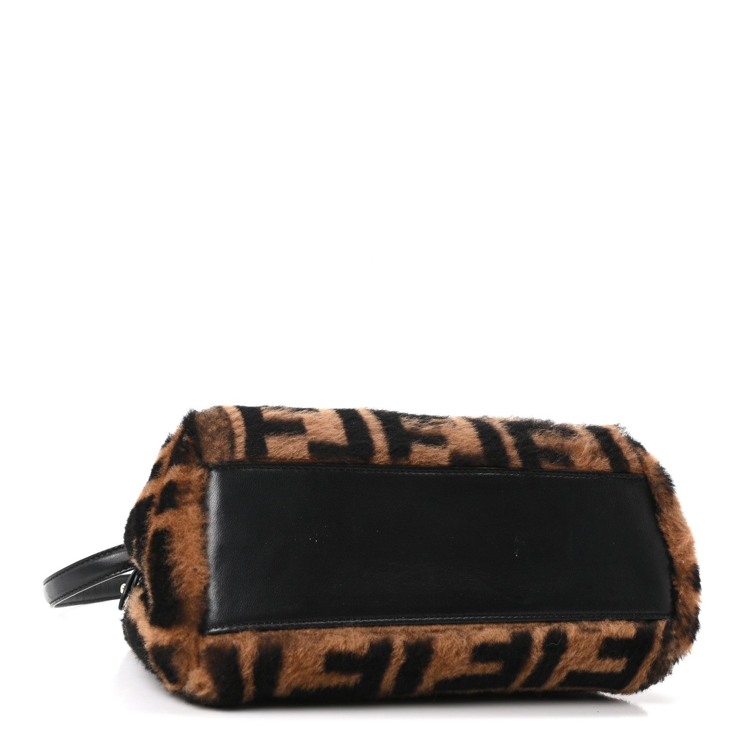 Fendi Shearling Nappa Macro FF 1974 Mini Peekaboo Iconic Satchel