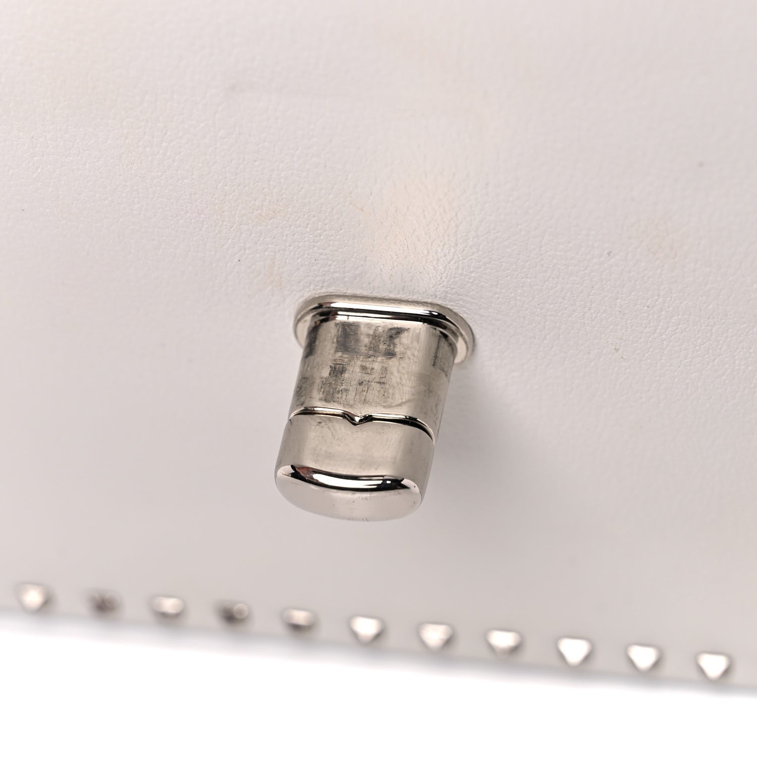 Valentino Garavani Calfskin Small Rockstud Cabana Crossbody Bag White 8 of 10