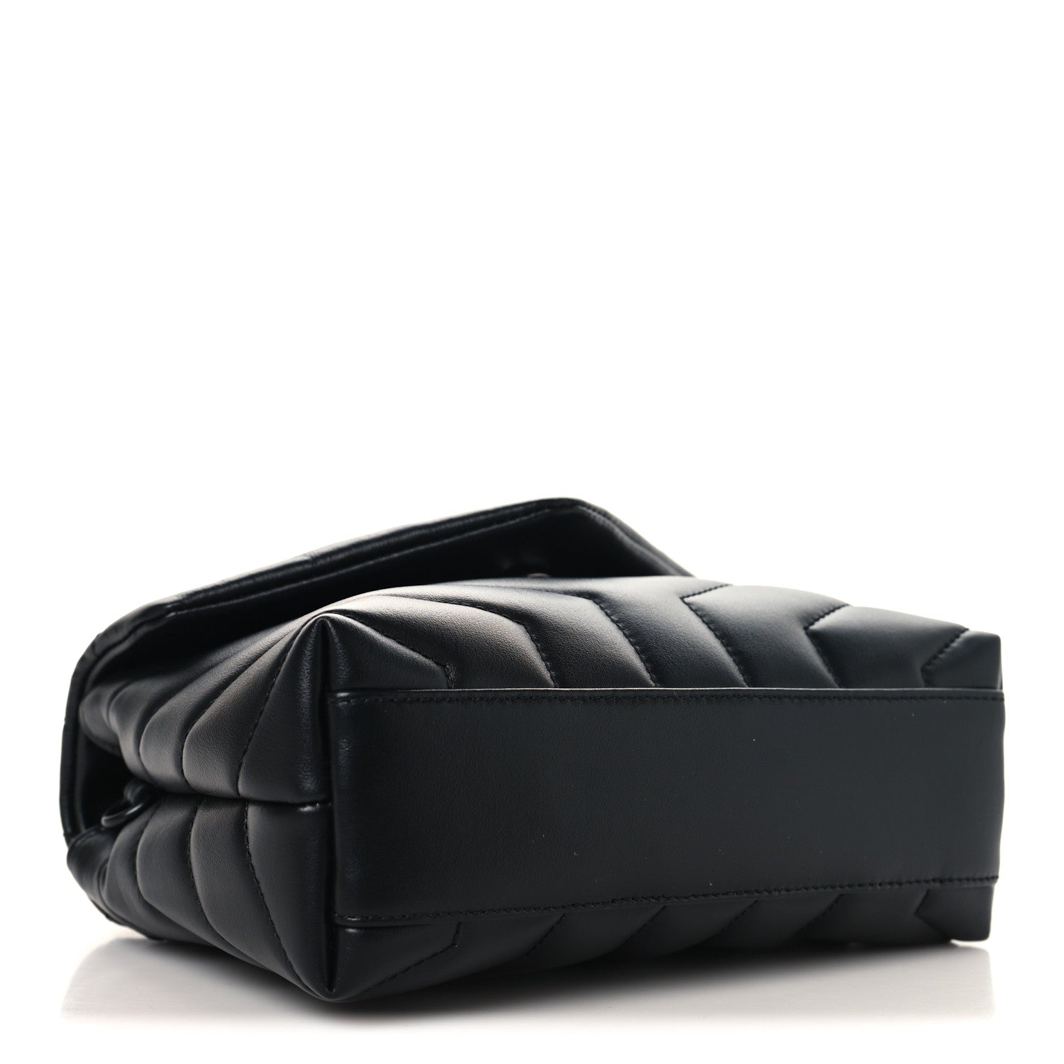 Saint Laurent Calfskin Y Quilted Monogram Monochrome Toy Loulou Crossbody Bag Black 4 of 11