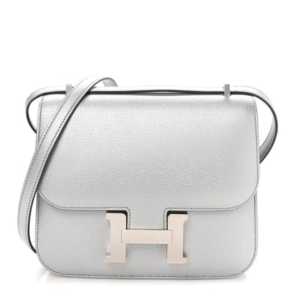 Hermes Metallic Chevre Chamkilight Constance 18 Argent 1 of 11
