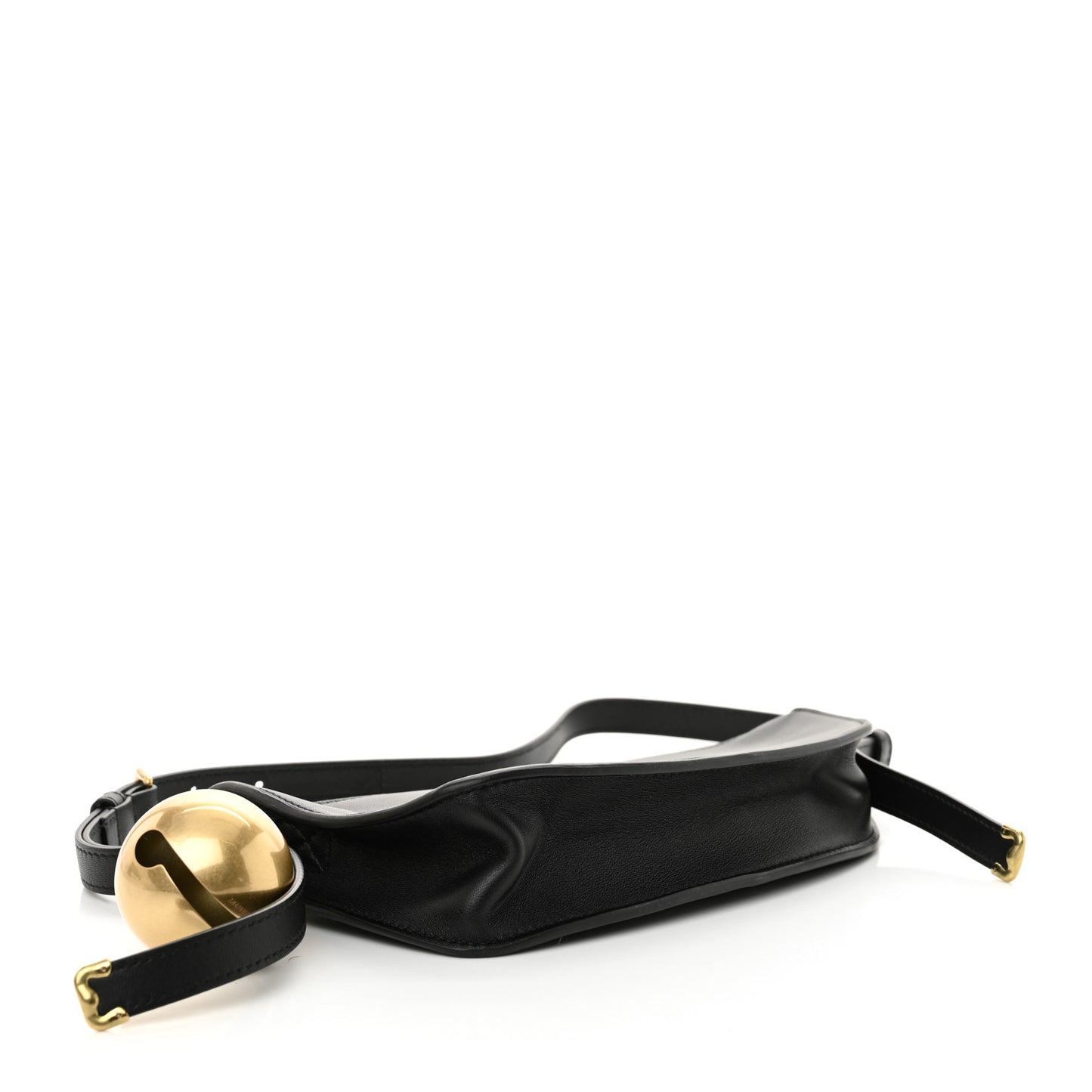 Calfskin Mini Shield Sling Bag Black