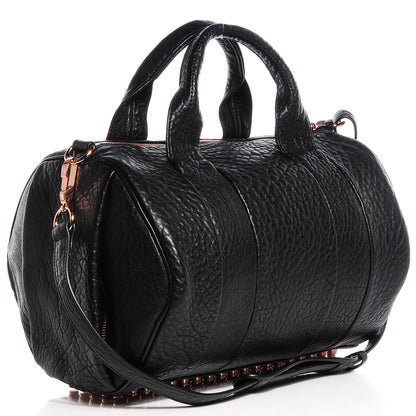 Alexander Wang Pebbled Lambskin Rocco Black with Rose Gold Hardware 3 of 6