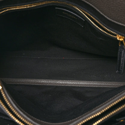 Saint Laurent Grained Calfskin Large Sac de Jour Carryall Earth 5 of 10