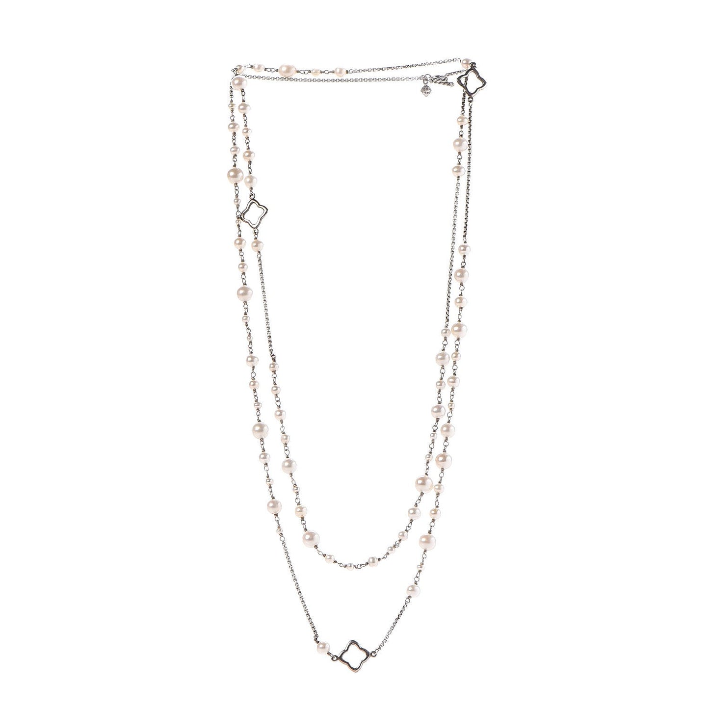 Sterling Silver Pearl Bijoux Chain Necklace