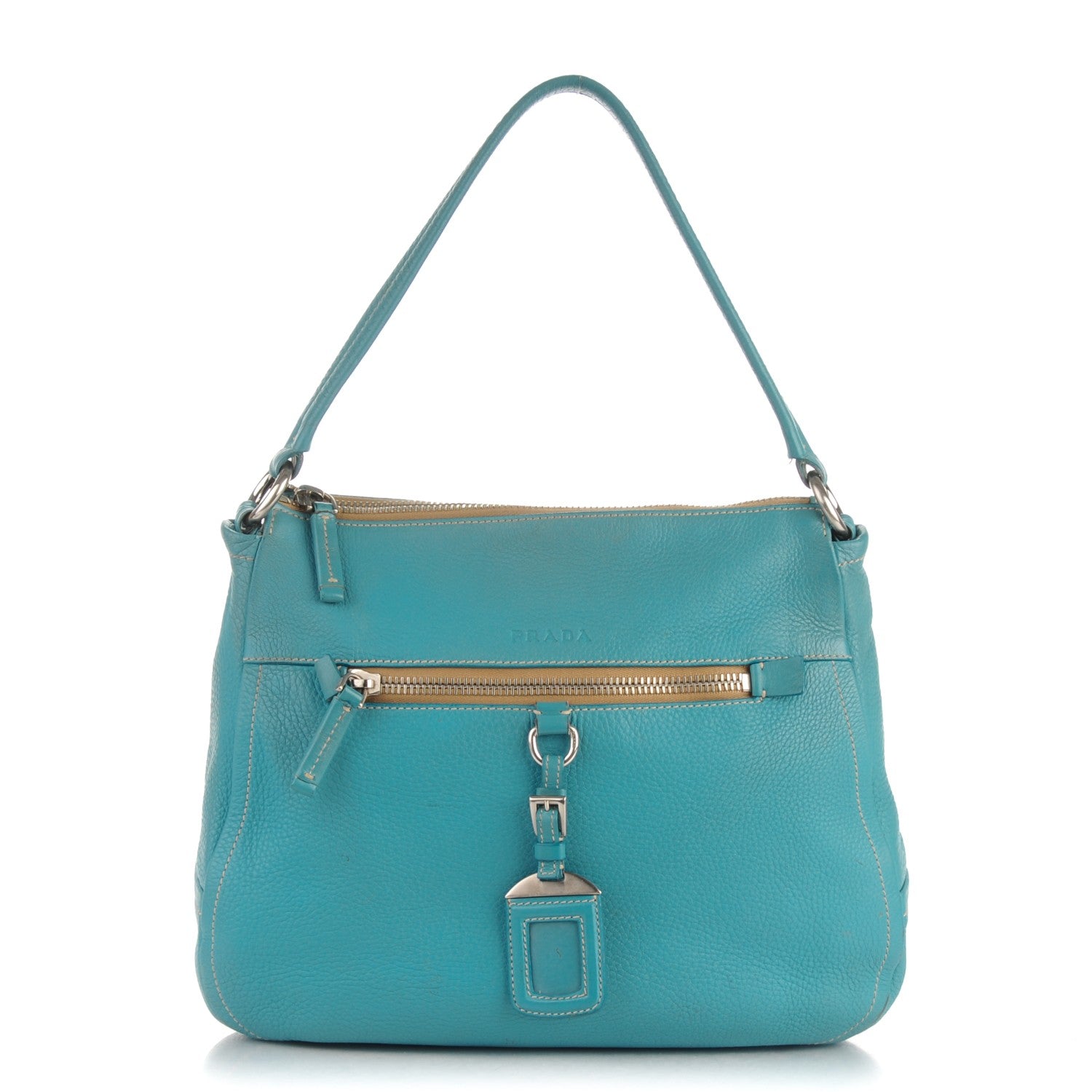 Prada Vitello Daino Hobo Blue 1 of 13