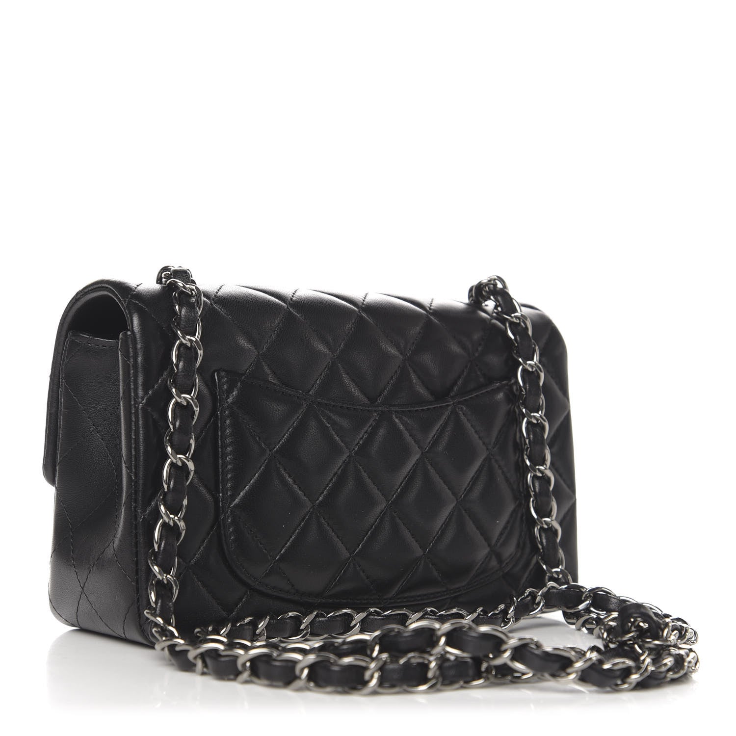 Chanel Lambskin Quilted Mini Rectangular Flap Black 4 of 12