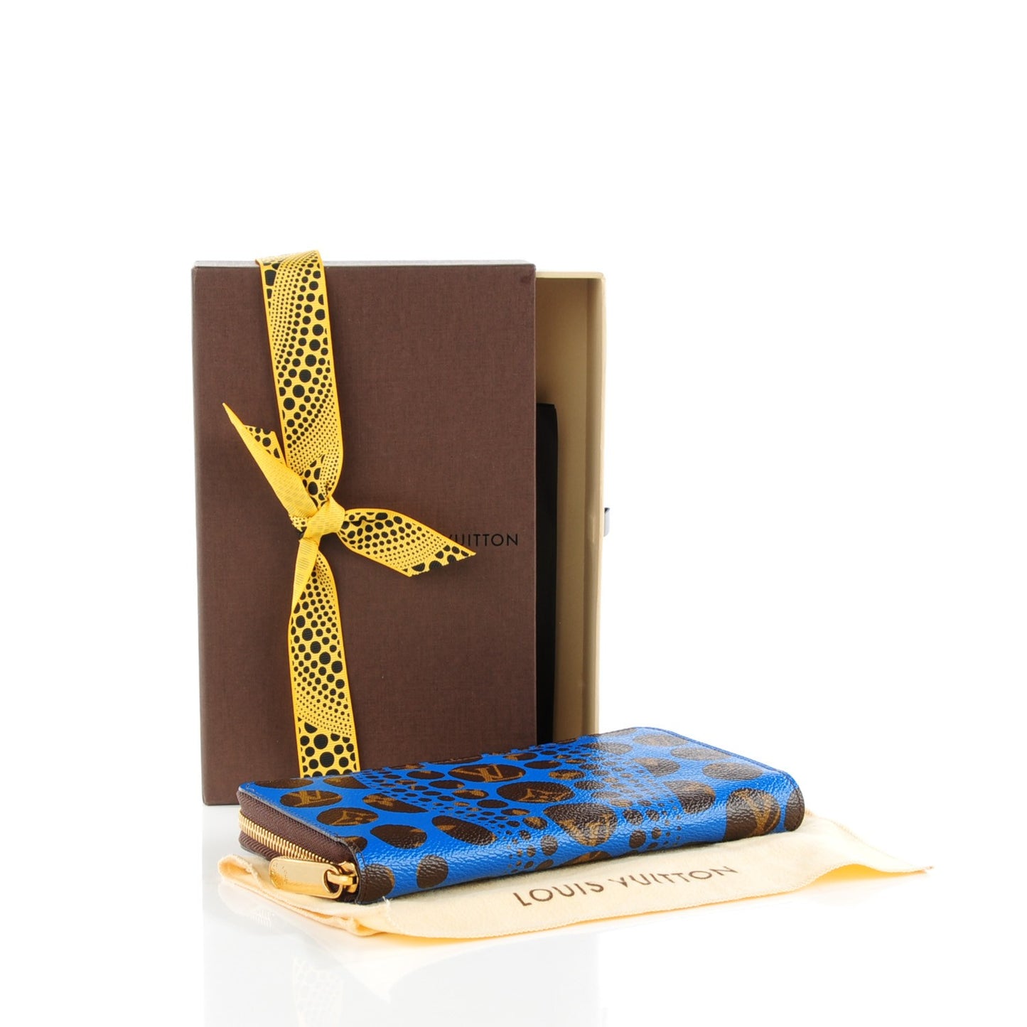 Monogram Kusama Pumpkin Dots Zippy Wallet Blue