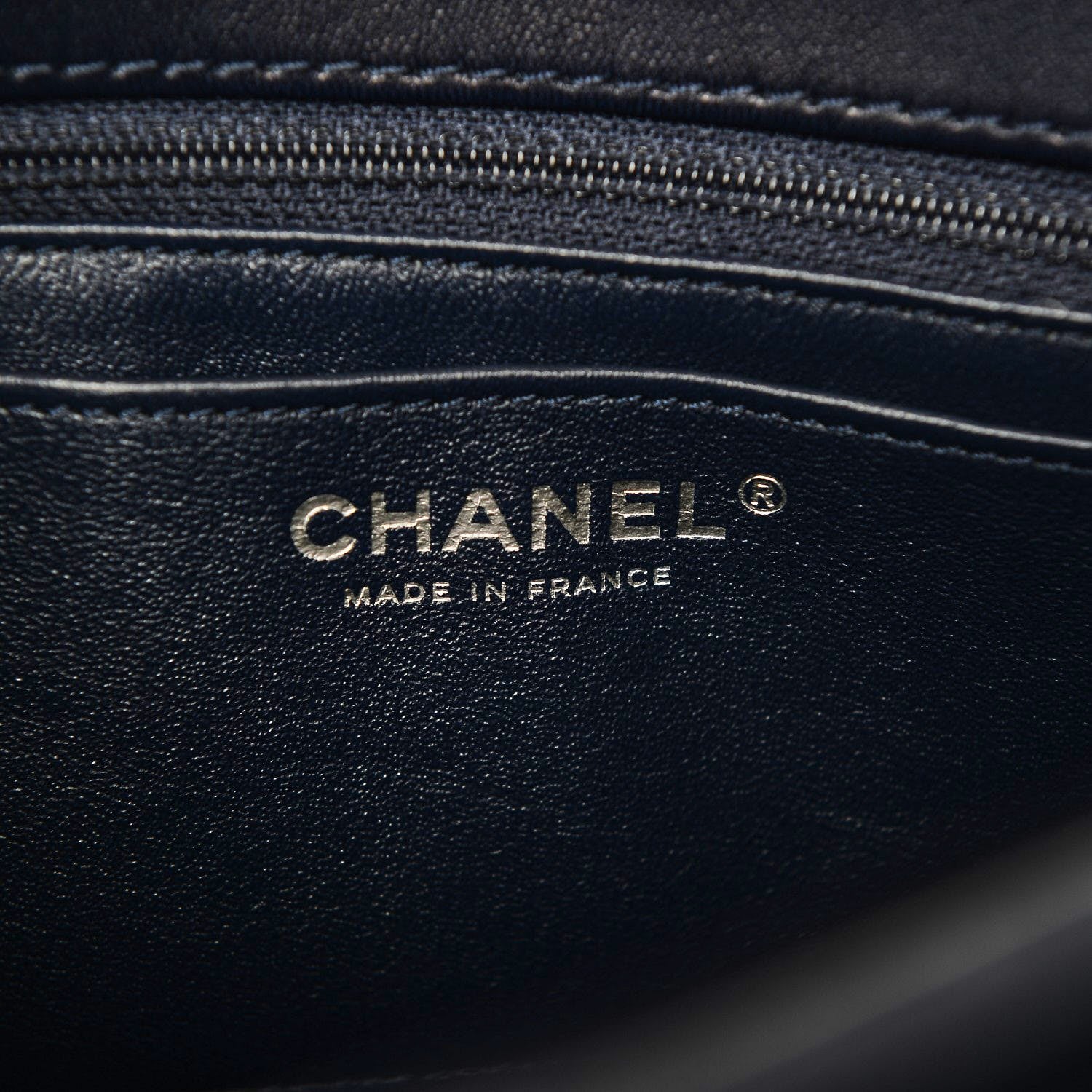 Chanel Lambskin Quilted Small Geometric Flap Navy 6 of 7