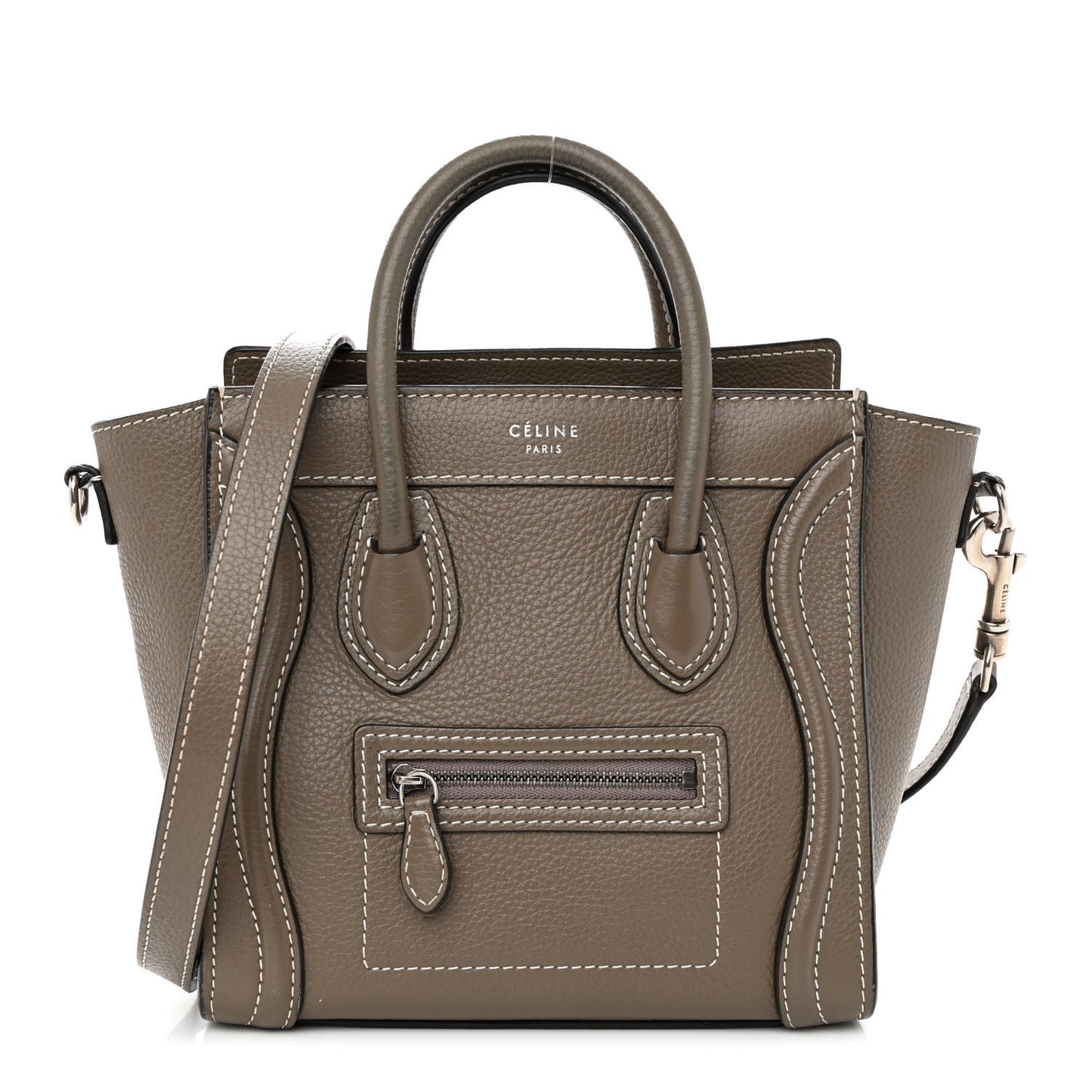 Drummed Calfskin Nano Luggage Souris