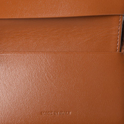 Celine Canvas Triomphe Lambskin Folded Compact Wallet Tan 6 of 11