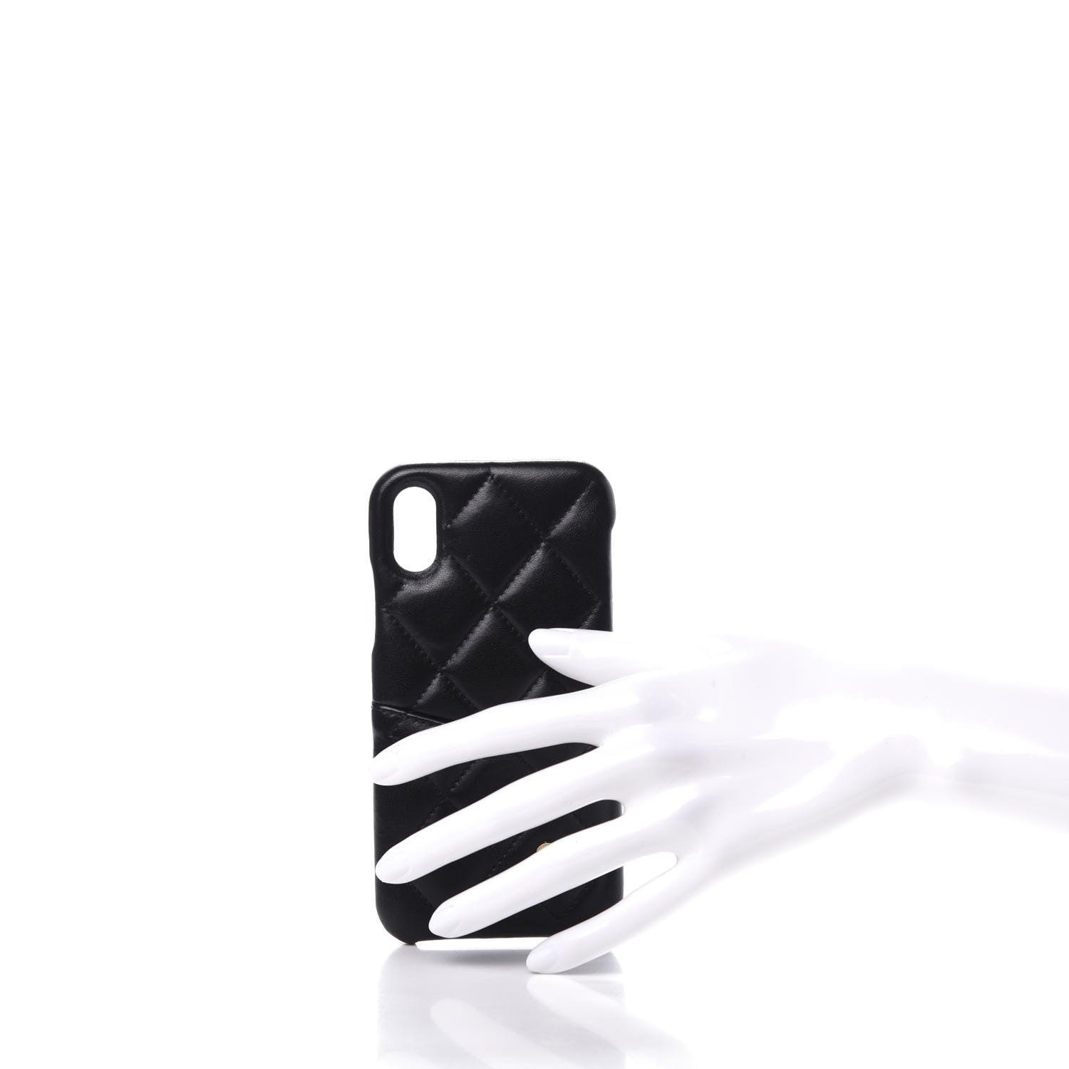 Chanel Lambskin Quilted iPhone X Case Black 2 of 6