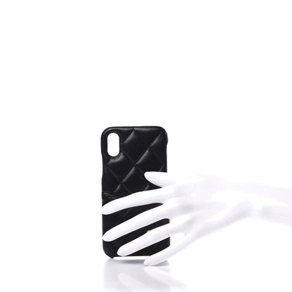 Chanel Lambskin Quilted iPhone X Case Black 2 of 6