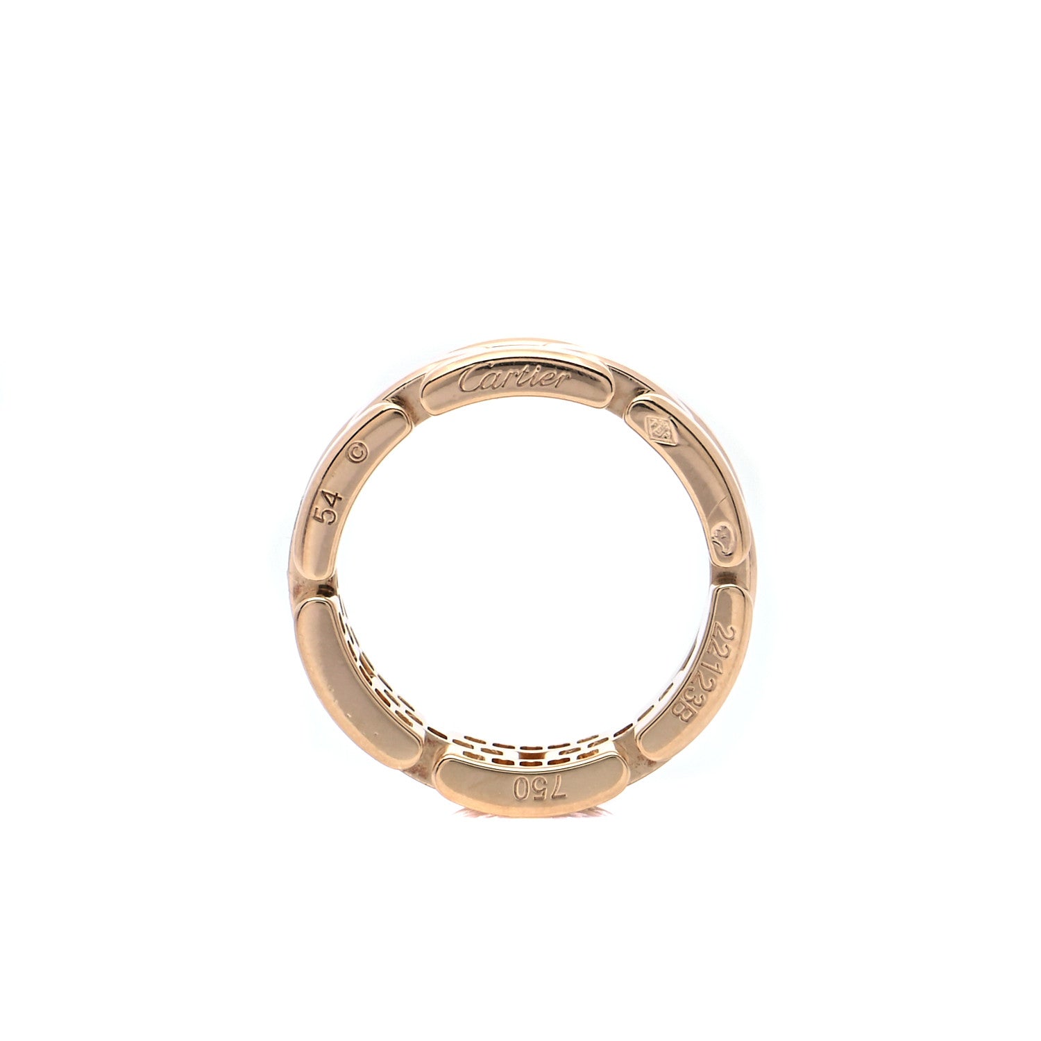 Cartier 18K Yellow Gold Diamond Maillon Panthere 3 Half Rows Paved Ring 54 6.75 6 of 6
