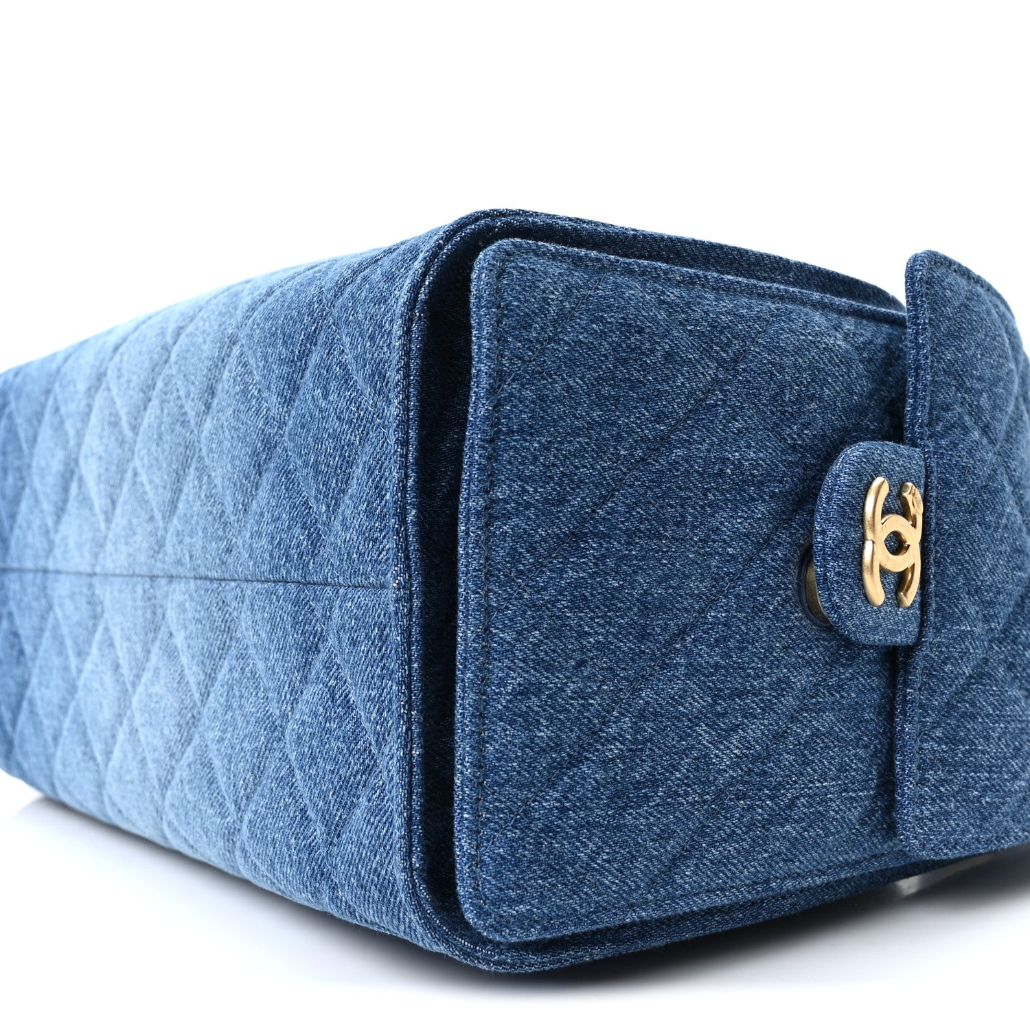 Chanel Washed Denim Quilted Small Chanel 25 Handbag Blue 1858578