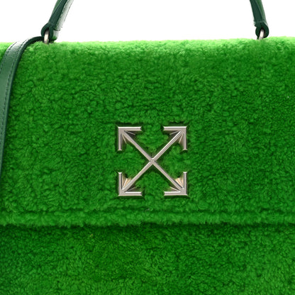 Off-White Shearling Calfskin Jitney 2.8 Bag Green 8 of 14