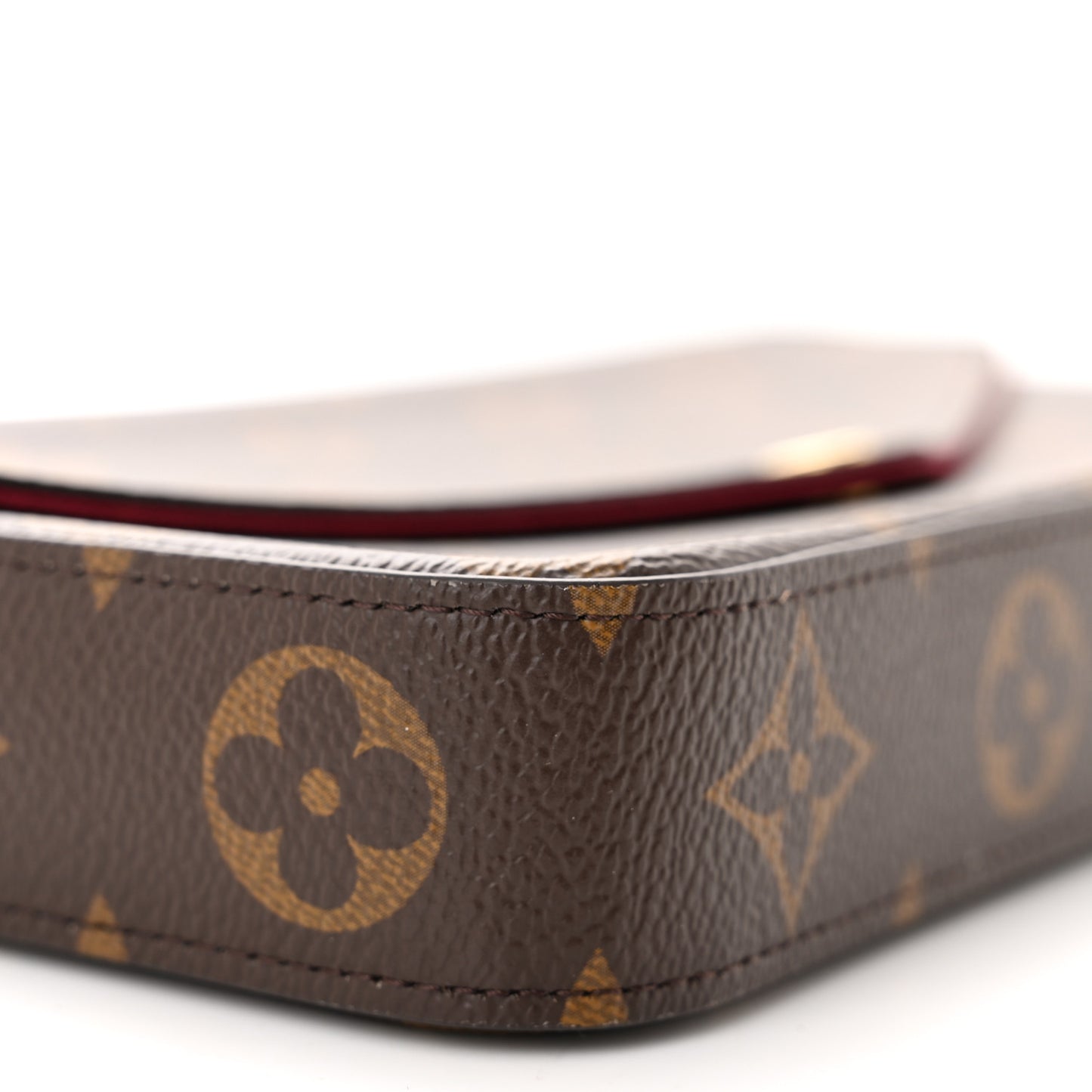 Monogram Pochette Felicie Chain Wallet Fuchsia