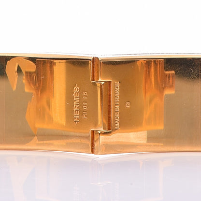 Hermes Enamel Wide Clic Clac H Bracelet PM Jaune Citron 3 of 7