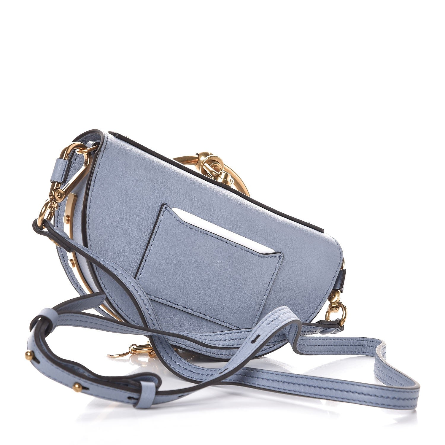 Chloe Calfskin Small Nile Bracelet Minaudiere Bag Washed Blue 3 of 6