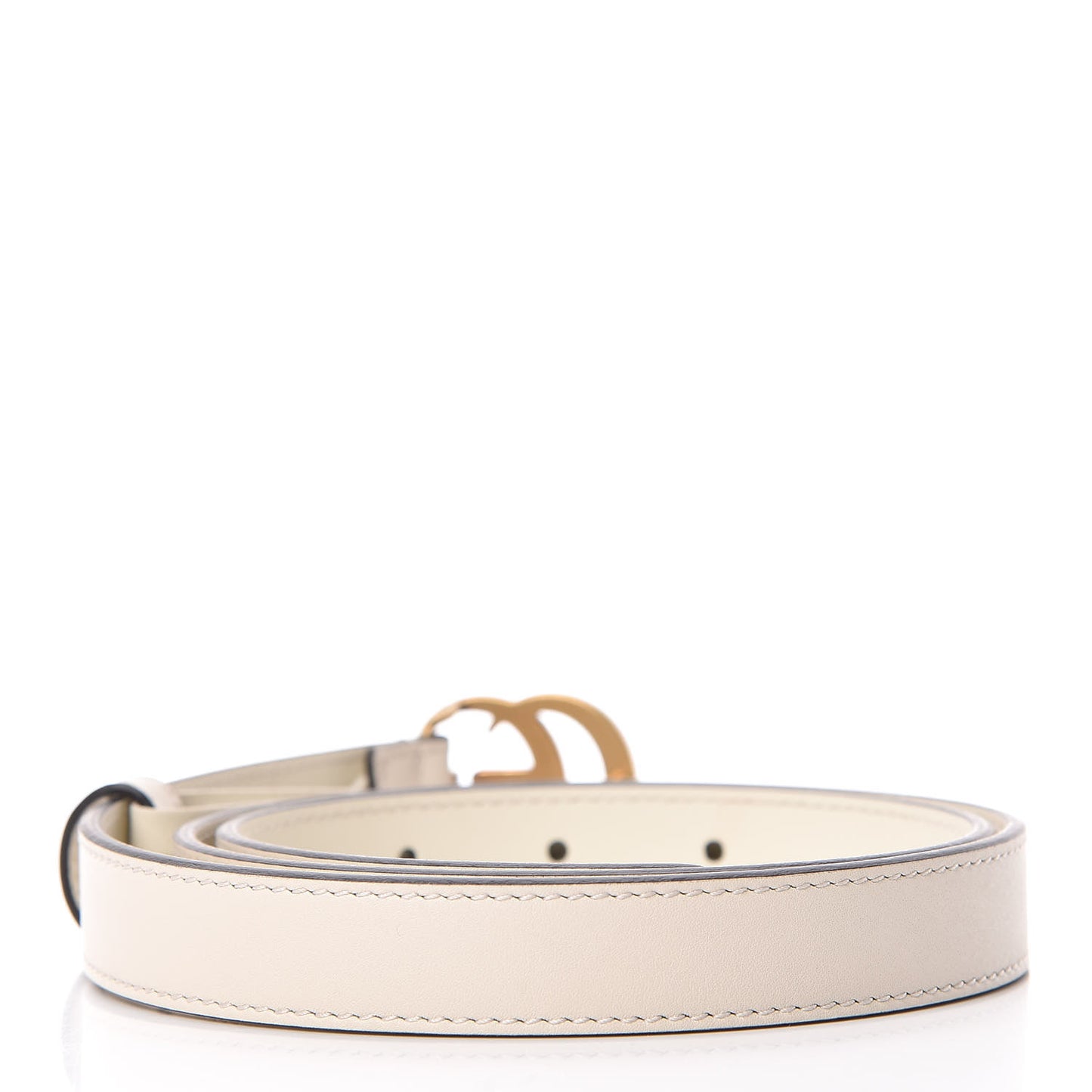 Calfskin Double G 20mm Belt 80 32 Mystic White