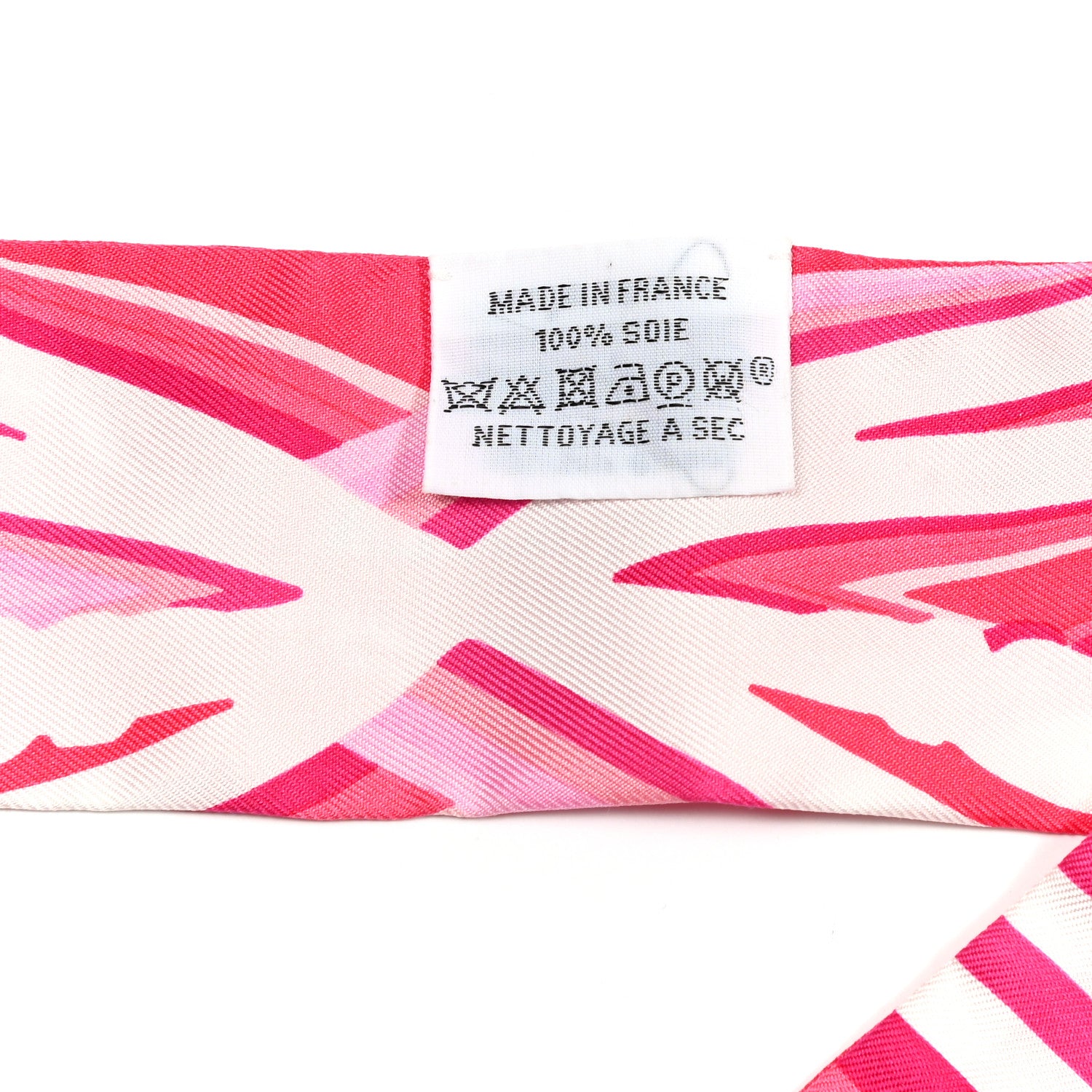Hermes Silk Brides de Gala Shadow Twilly Rose White Fuchsia 4 of 4