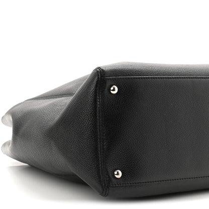 Chanel Calfskin Cerf Executive Shopper Tote Black 9 of 11