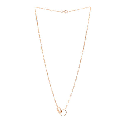 Cartier 18K Pink Gold Interlocking LOVE Necklace 3 of 4