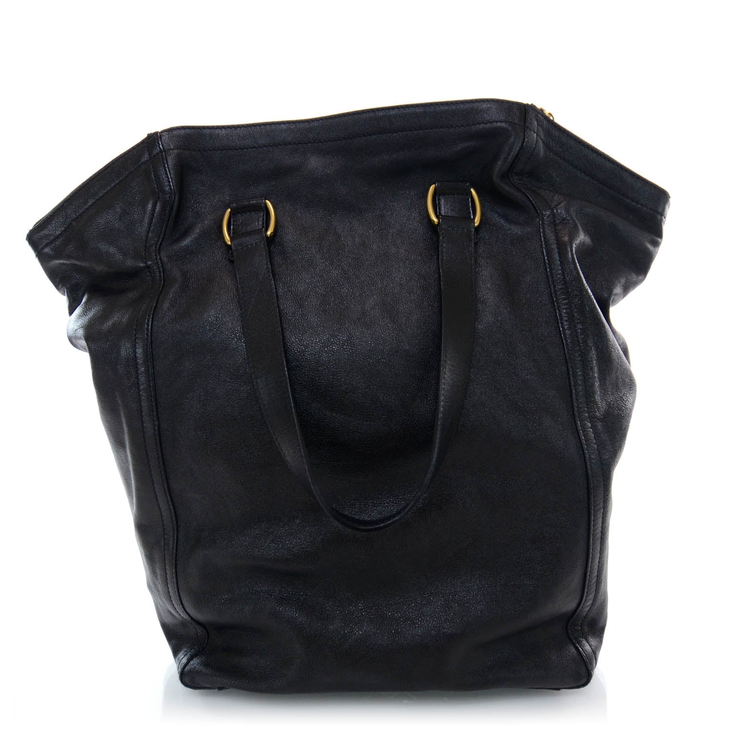 Saint Laurent Leather XL Downtown Tote Black 3 of 7
