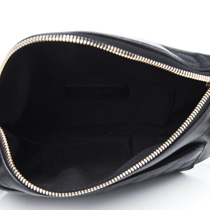 Chanel Lambskin Quilted Waist Bag Fanny Pack Black 3 of 3