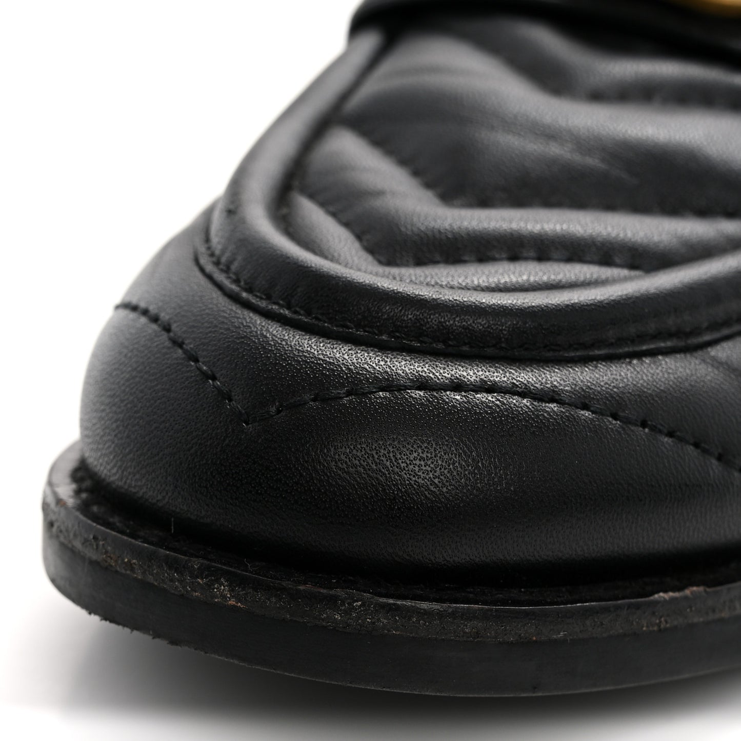Nappa Matelasse Double G Marmont Loafers 37 Black