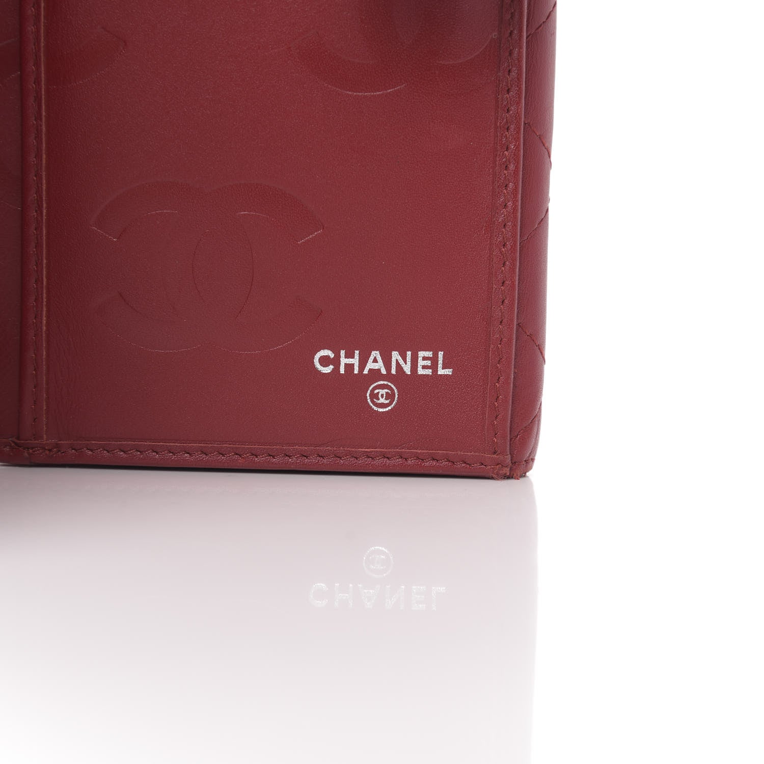 Chanel Calfskin Quilted Cambon Long Double Wallet Red 12 of 28