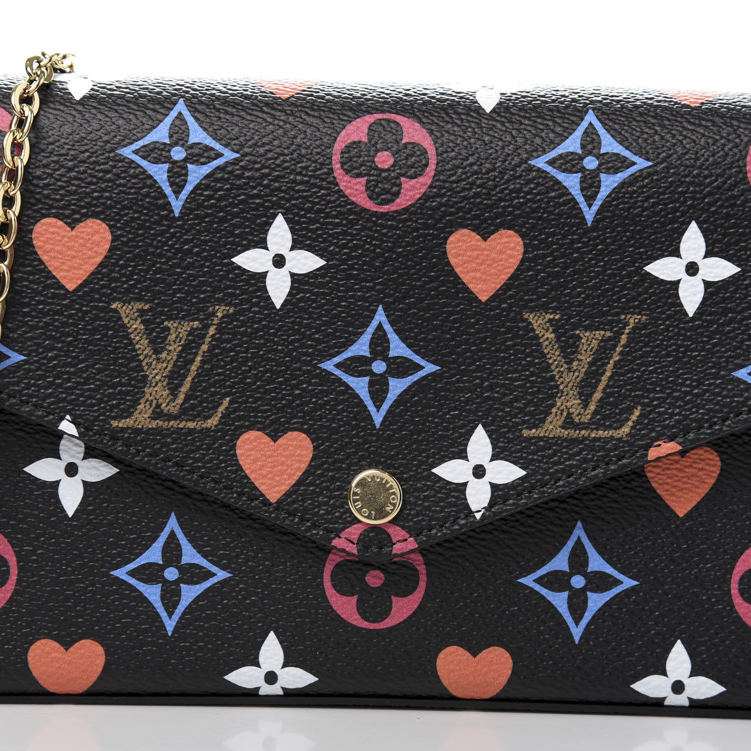 Louis Vuitton Game On Felicie Chain Wallet Black 10 of 11