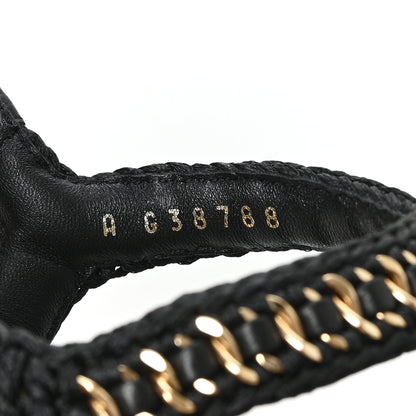 Chanel Lambskin Embroidered CC Thong Sandals 39 Black 9 of 10