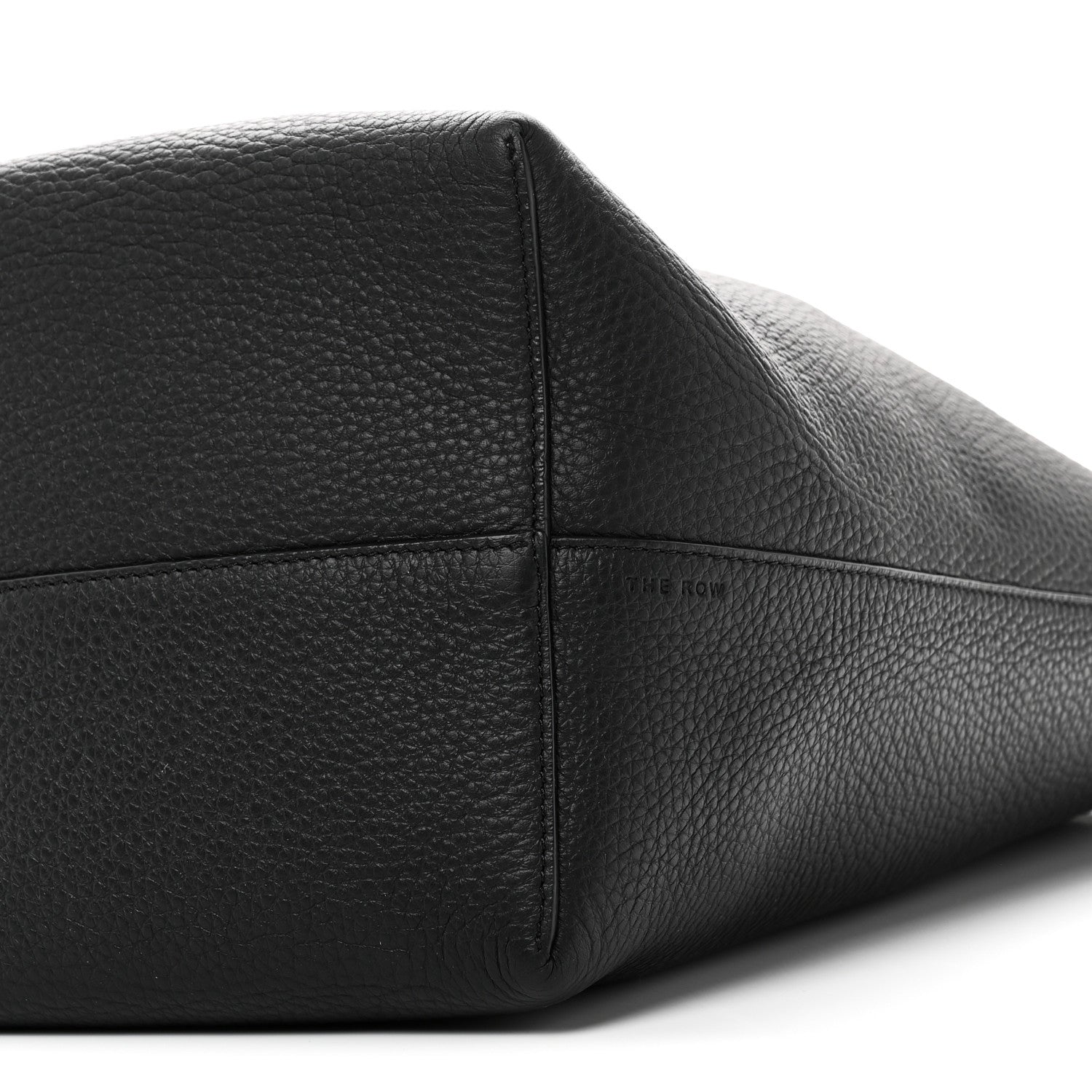 The Row Grained Calfskin Medium N/S Hook Tote Black 9 of 9