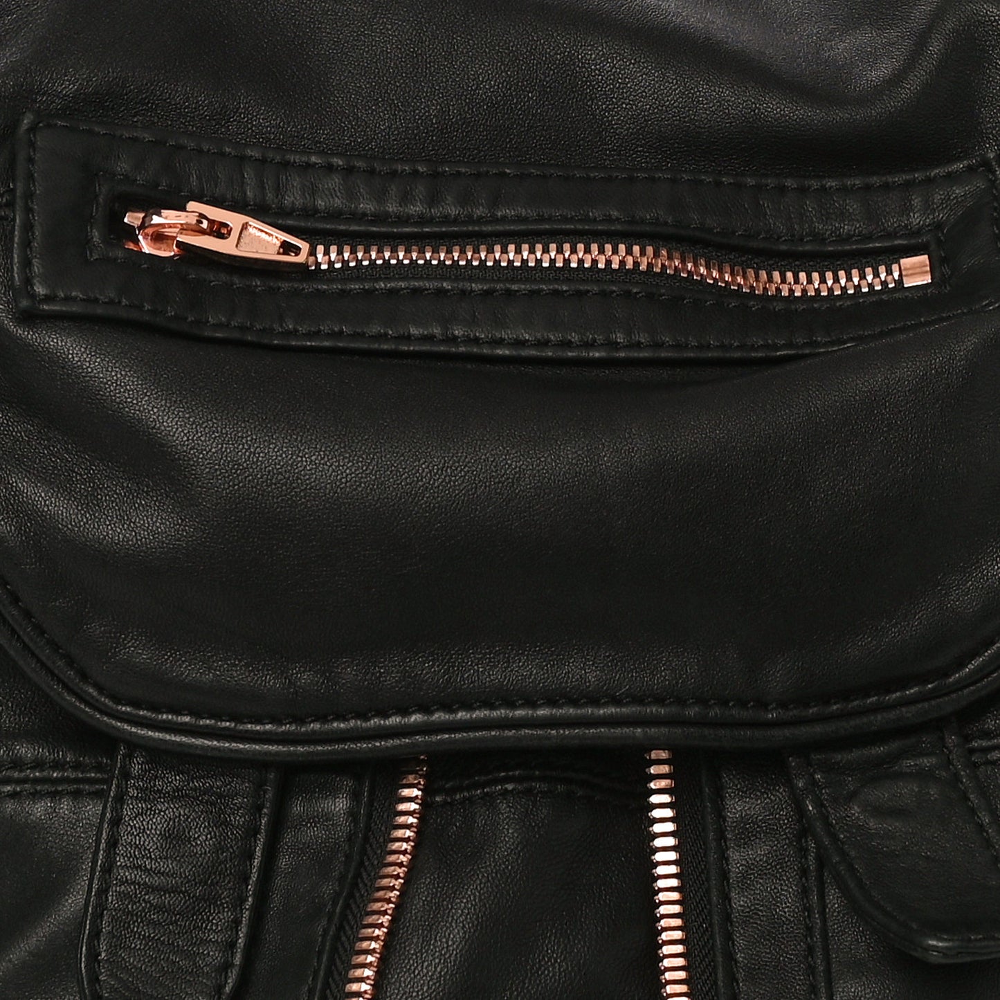 Lambskin Marti Backpack Washed Black Rose Gold Hardware