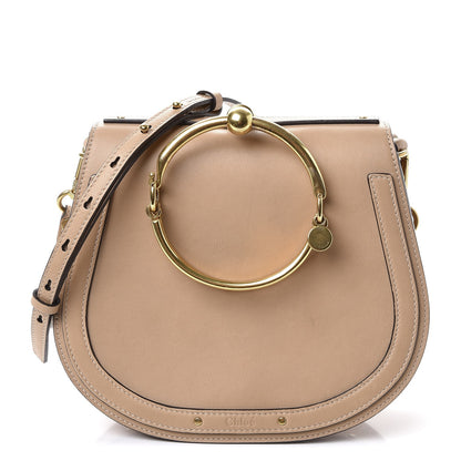 Chloe Calfskin Suede Medium Nile Bracelet Bag Biscotti Beige 1 of 14