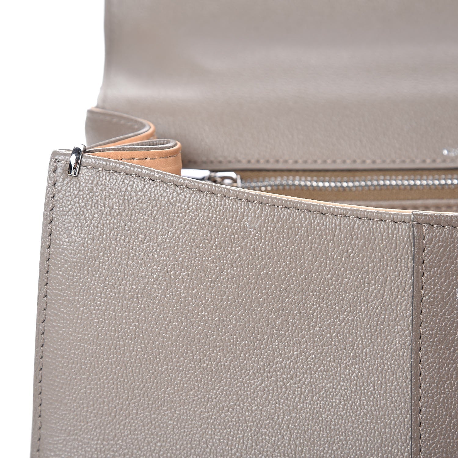 Delvaux Grained Calfskin MM Brillant Satchel Camaieux Tourterelle 8 of 8