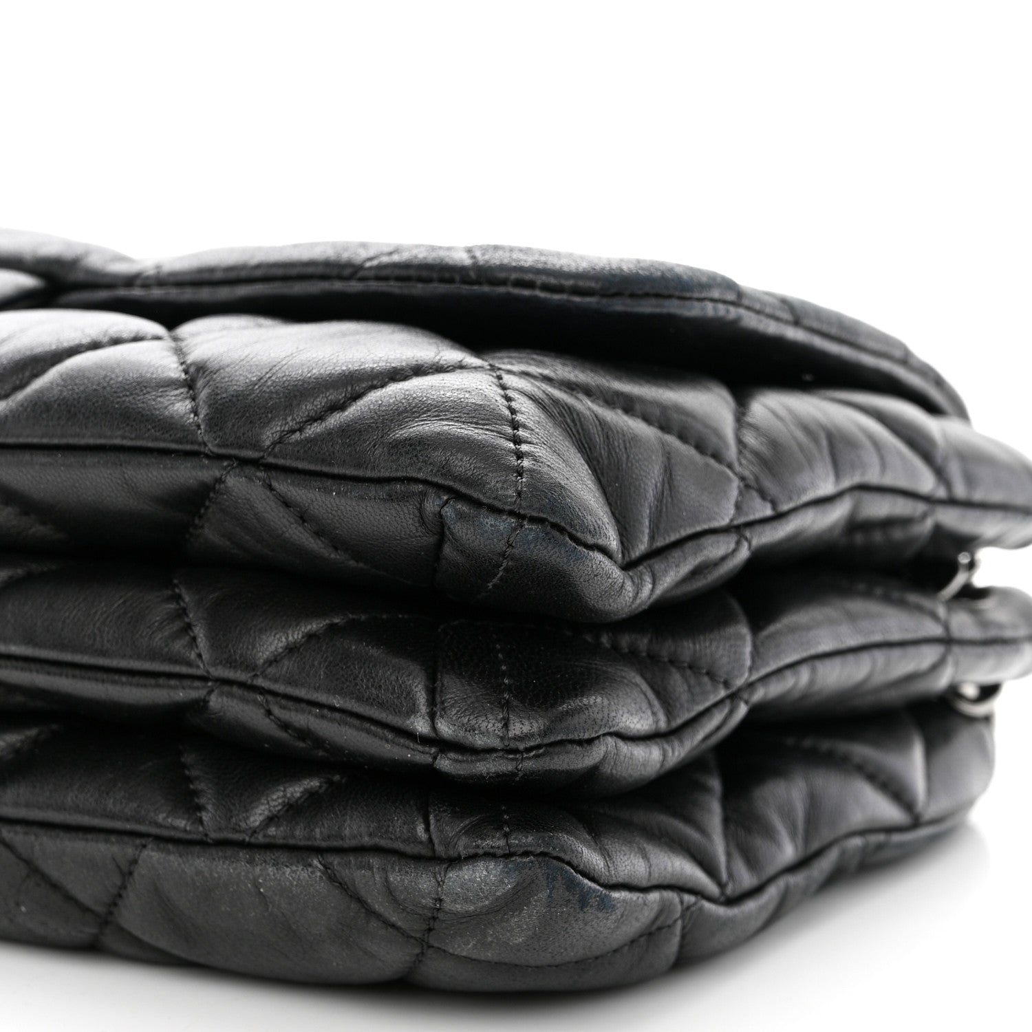 Chanel Lambskin Quilted Chanel 3 Large Accordion Flap Black 12 of 13