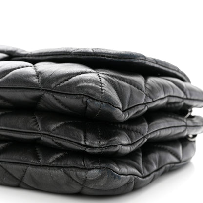 Chanel Lambskin Quilted Chanel 3 Large Accordion Flap Black 12 of 13
