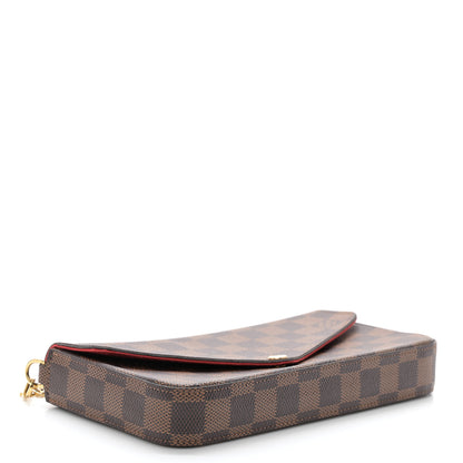 Louis Vuitton Damier Ebene Pochette Felicie Chain Wallet 5 of 12