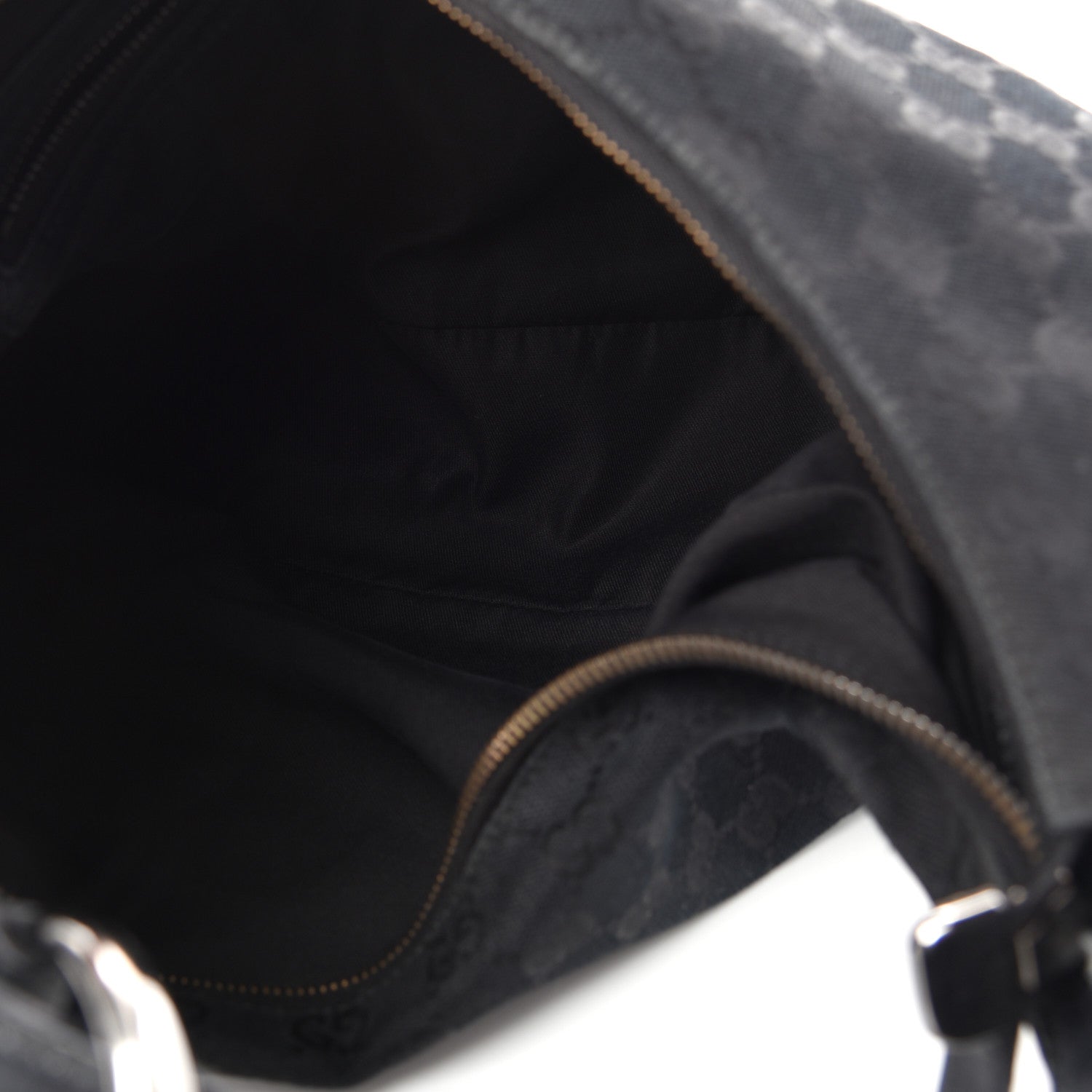 Gucci Monogram Medium Horsebit Chain Hobo Black 5 of 10