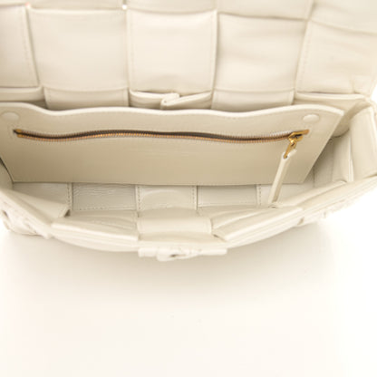 Bottega Veneta Calfskin Intreccio Plisse Cassette Crossbody Bag White 5 of 10