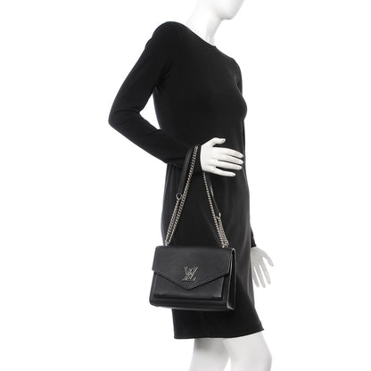 Louis Vuitton Soft Calfskin My Lockme Chain Bag BB Black 3 of 9